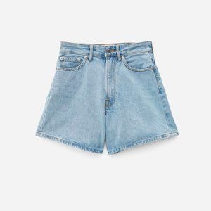Everlane A-Line Denim Shorts, Size 31 - Powder Blue